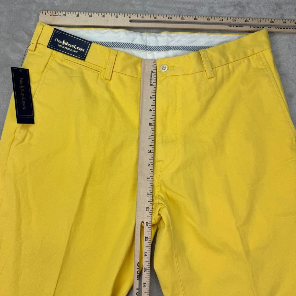 Polo Ralph Lauren Suffield Pant Mens 36/30 Yellow Classic Fit Chino New MSRP $98